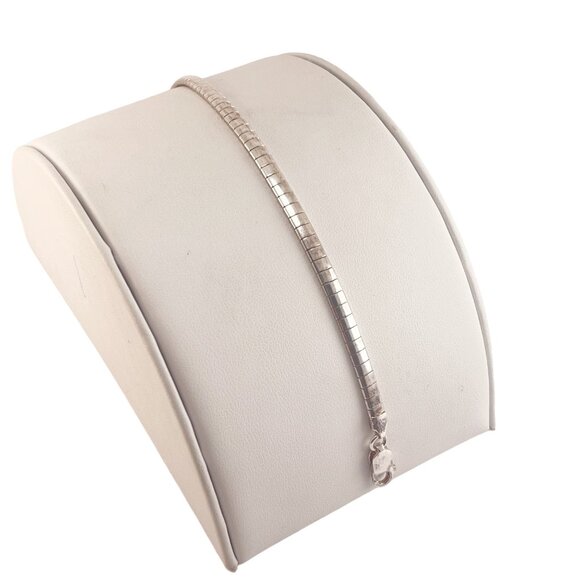 Sterling Silver Italian Snake Chain Bracelet 7.5" - Picture 5 of 6